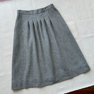 Gray Wool Skirt 27/28 Waist Vintage Panther